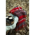 Plaid laine carreaux tartan franges Klippan