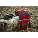 Plaid laine carreaux tartan franges Klippan