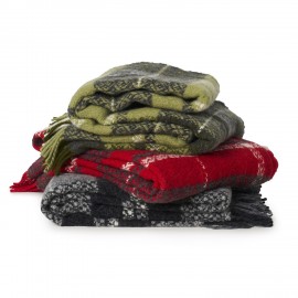 Plaid laine d'agneau carreaux Klippan Snuggle