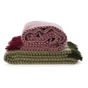 Plaid laine motif classique franges Klippan