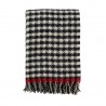 Plaid en laine brossee pied de poule Klippan