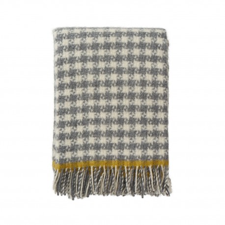 Plaid laine motif pied de poule Klippan