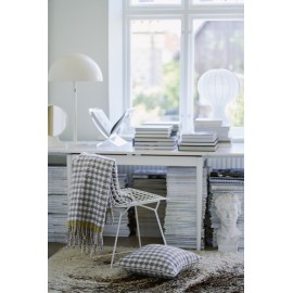 Plaid laine d'agneau brossée Klippan Dogtooth