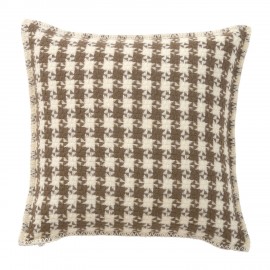 Housse de coussin laine motif pied de poule Klippan