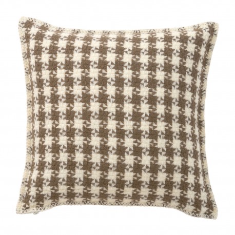 Housse de coussin laine motif pied de poule Klippan