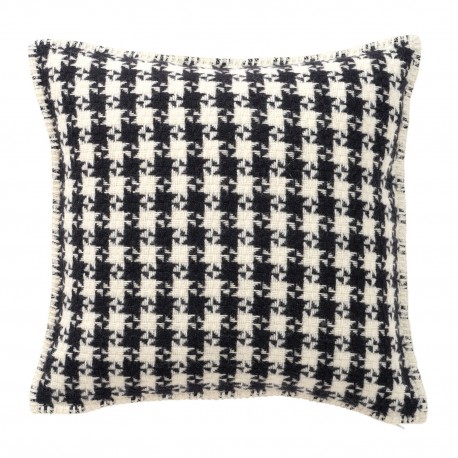 Housse de coussin laine pied de poule Klippan