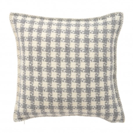 Housse de coussin decoratif laine pied de poule Klippan