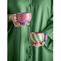 Tasse a cafe gres peint multicolore Bloomingville Caramella set de 2