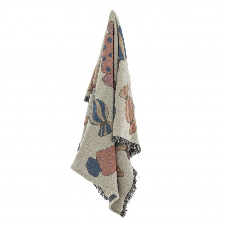 Plaid deco motif bonbons sucreries coton Bloomingville Caramella