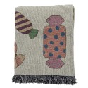 Plaid deco motif bonbons sucreries coton Bloomingville Caramella