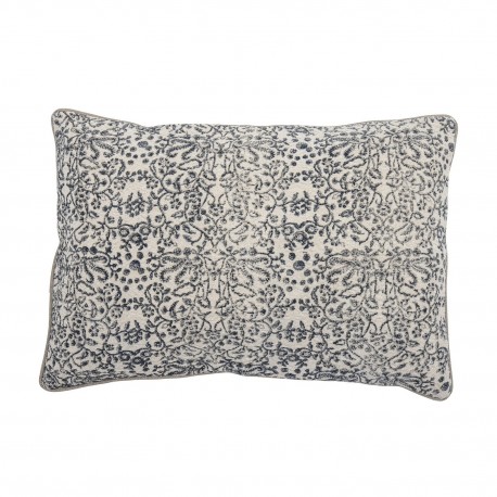 Coussin decoratif salon coton imprime floral Bloomingville Jesi