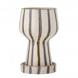 Cache pot sur pied decoratif rayures Bloomingville Agna