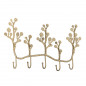 Portemanteau mural laiton dore decoratif floral Bloomingville Padova