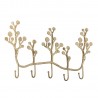 Portemanteau mural laiton dore decoratif floral Bloomingville Padova