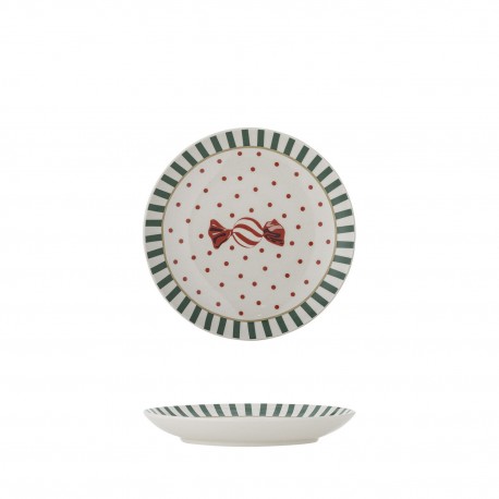 Petite assiette decore motif bonbon Bloomingville Yule