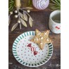 Petite assiette decore motif bonbon Bloomingville Yule