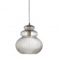 Lampe suspension verre strie chic elegante Bloomingville Sybia