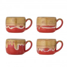 Mugs gres artisanal couleur Bloomingville Sheen set de 4