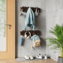 Grand portemanteau mural bois biseaute Umbra Picket