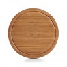 Planche a decouper service ronde bois bambou Zeller