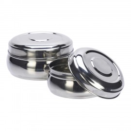 Boites avec couvercle acier inoxydable Madam Stoltz set de 2