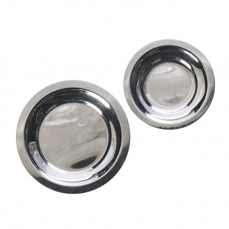 Petites assiettes en acier inoxydable Madam Stoltz set de 2