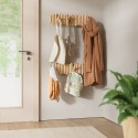 Grand portemanteau mural bois naturel batons rabattables Umbra Picket