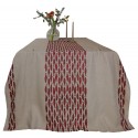 Grande nappe en lin blanc poissons rouges Nordra sweden 140 x 280 cm
