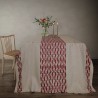 Grande nappe lin poissons Nordra Sweden