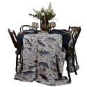 Grande nappe lin motif poissons sauvages Nordra Sweden