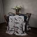 Grande nappe lin motif poissons sauvages Nordra Sweden