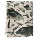Grande nappe lin imprime poissons sauvages Nordra Sweden