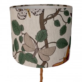 Abat jour pour luminaire lin imprime papillons Nordra Sweden