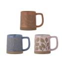 Tasse gres peint artisanal Bloomingville Kayce set de 3