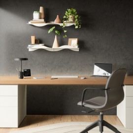 Etagère murale modulable acier Umbra Surf set de 2
