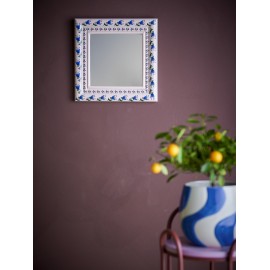 Petit miroir mural bois peint Bloomingville Badia