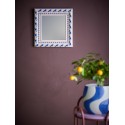 Petit miroir mural bois peint rose Bloomingville Badia