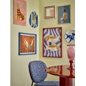 Petit miroir mural bois peint rose Bloomingville Badia