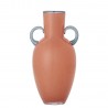 Vase design verre orange corail Bloomingville Anniversary