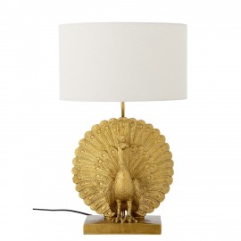 Lampe de table paon dore Bloomingville Peacock