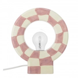 Lampe de table ceramique design rose Bloomingville Vialini