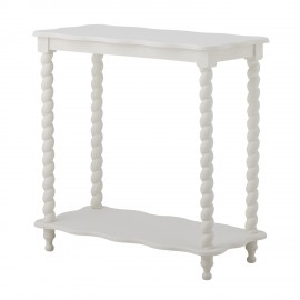 Table console bois blanc pieds torsades Bloomingville Bia