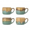 Mug a cafe gres emaille artisanal Bloomingville Sheen set de 4