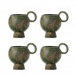 Tasse design original gres emaille Bloomingville Avonlea set de 4