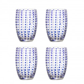 Verre a eau souffle design colore Bloomingville Brinley set de 4