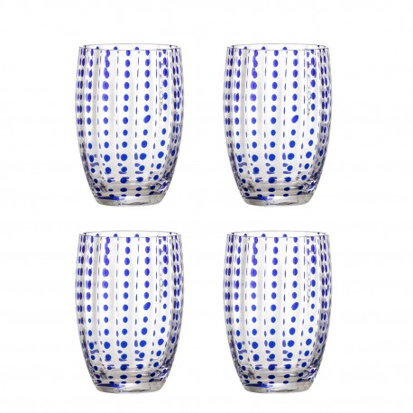Verre a eau souffle design colore Bloomingville Brinley set de 4