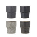Tasse a cafe design epure gres Bloomingville Ewan set de 4