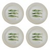 Assiettes poissons peint gres Bloomingville Hadden set de 4