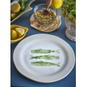 Assiettes poissons peint gres Bloomingville Hadden set de 4