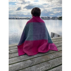 Petit plaid laine d'agneau brossée carreaux Klippan Gotland